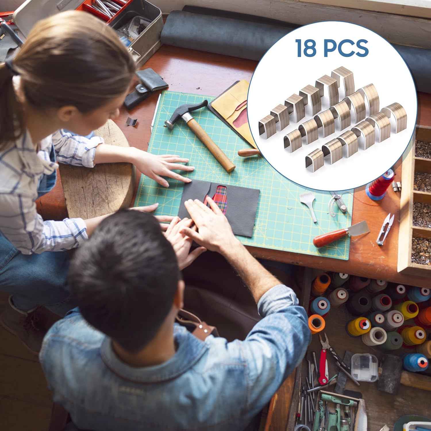 18Pcs Universal DIY Leather Craft Embossing Punch Set Kit