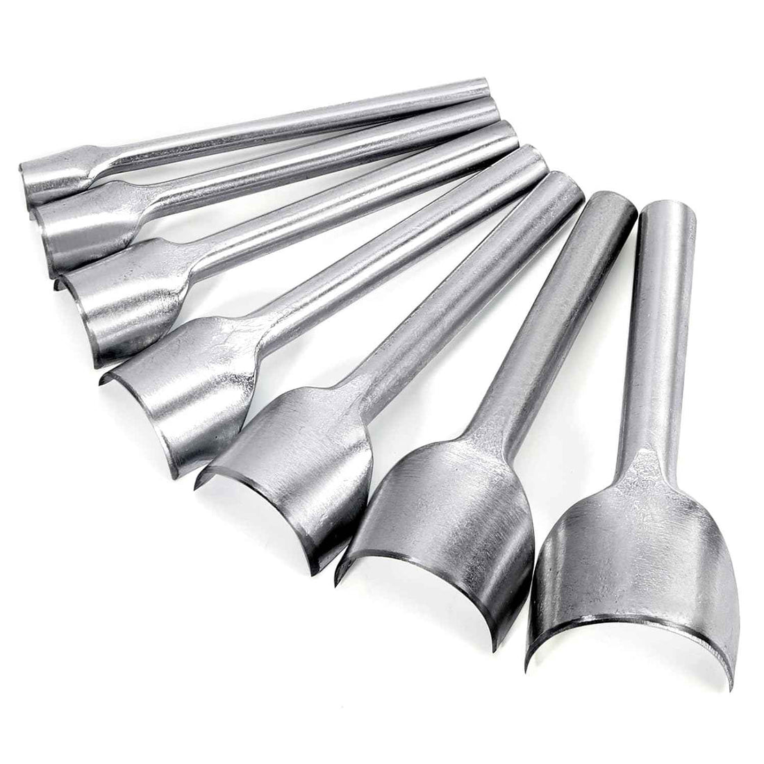 7pcs 1/2 Round Leather Edge Cutter Punch 10-40mm