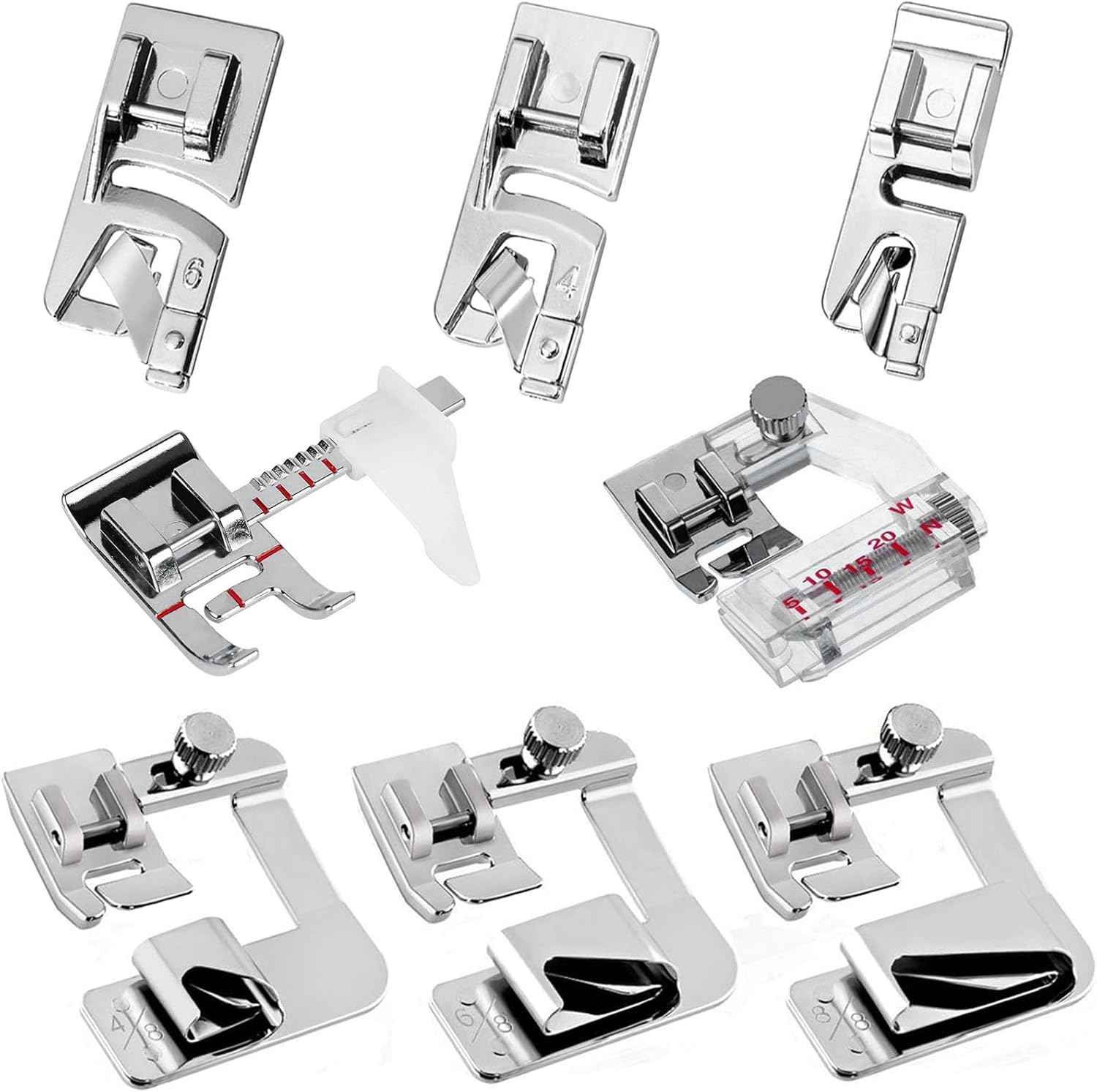 8pcs Sewing Machine Presser Foot Set for Brother Singer Janome