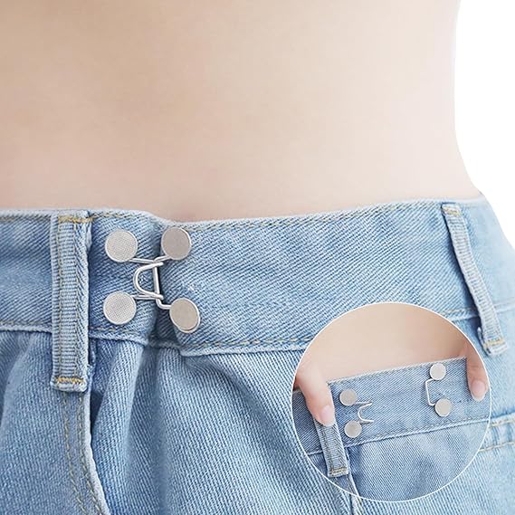 10PCS Pant Waist Tightener Adjustable Waist Buckle Jean Buttons