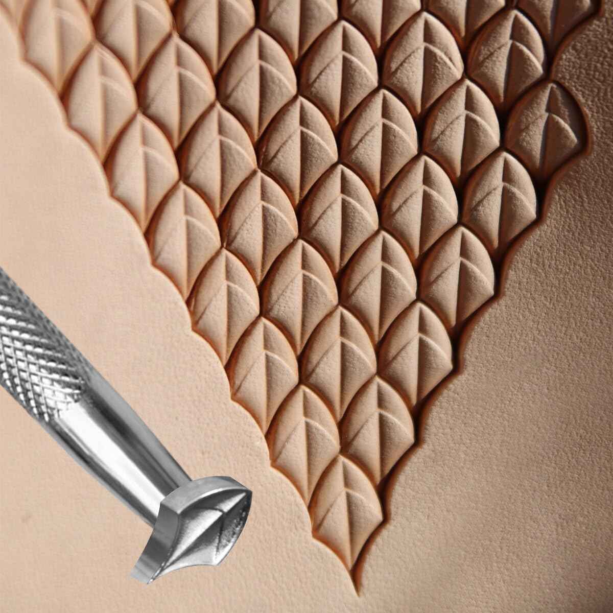 Leather Craft Stamping Tool,Dragon Scale with 304 Stainless Steel L213