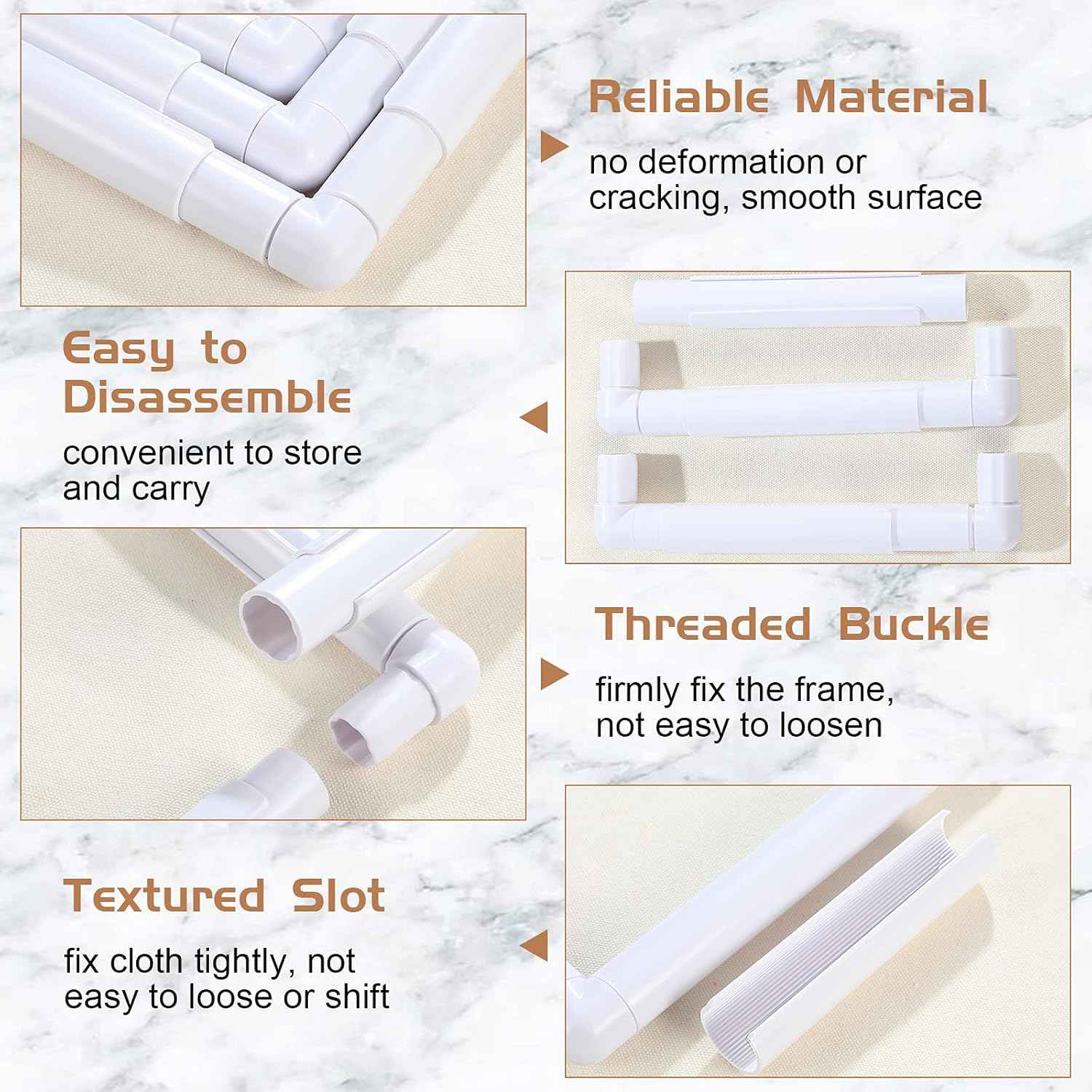 3Pcs Cross Stitch Embroidery Hoops and Frames for Quilting