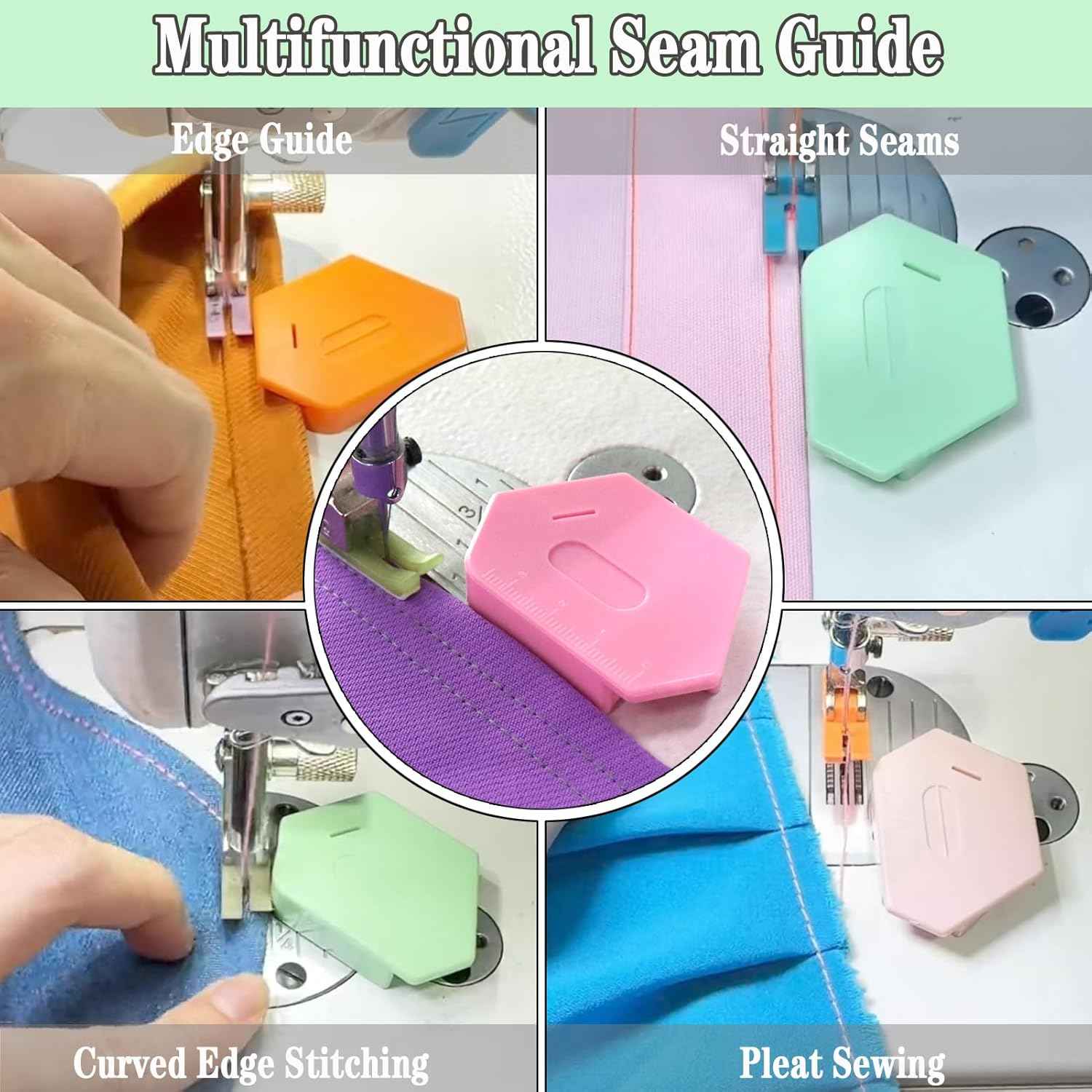 3PCS Magnetic Seam Guide with Scale for Sewing Machine