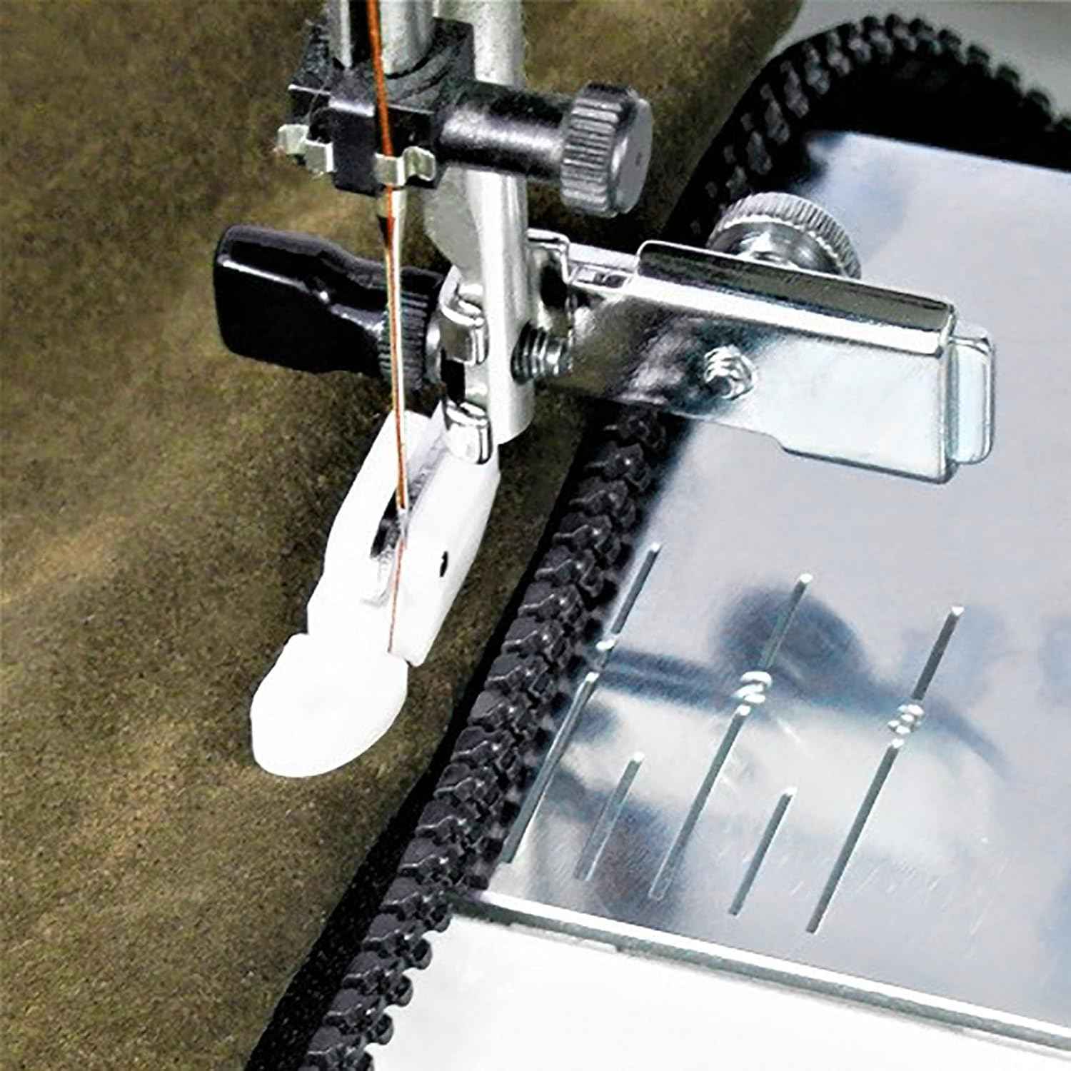 2PCS Teflon Adjustable Zipper Piping Cording Presser Foot