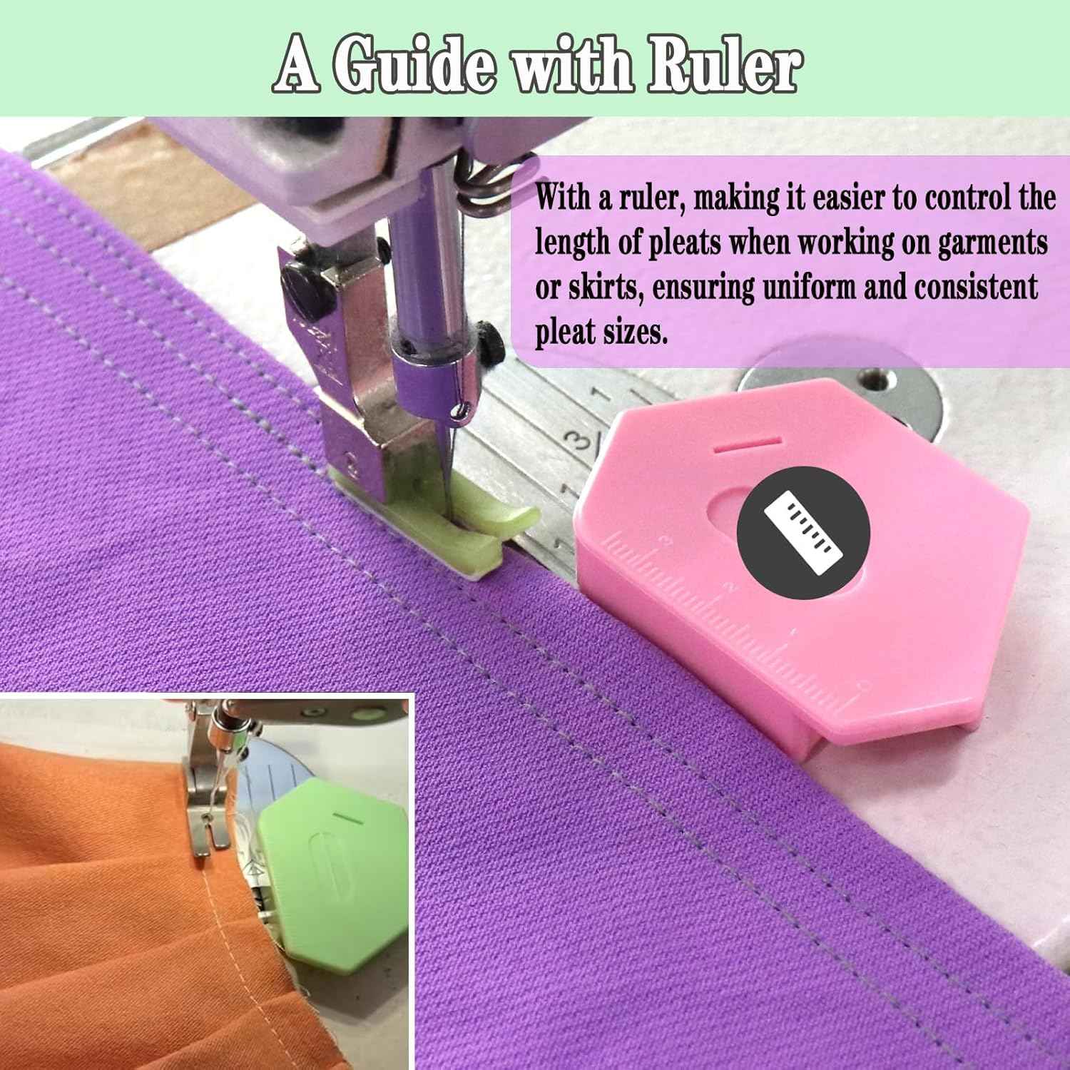 3PCS Magnetic Seam Guide with Scale for Sewing Machine