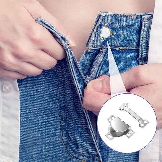 Metal Trouser Hooks Fasteners for Suit Pants 20 Pack(2 Colors)