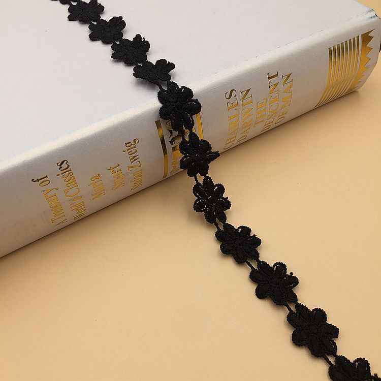 1.5-2.5cm Milk Silk Embroidered Lace Trim for Women’s Fashion 10 Yards