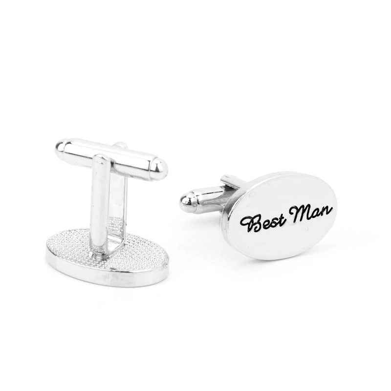 2cm 'Best Man' Cufflinks - Elegant Wedding Accessories Pair - Lots of Buttons