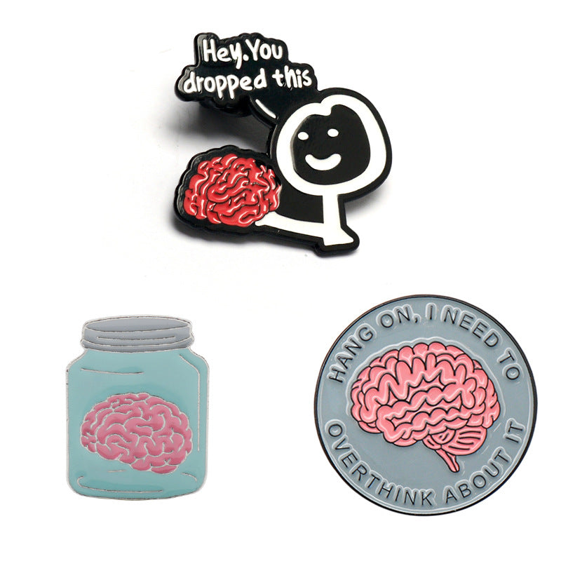 Pin de Broche Cerebro Creativo 3 Pack