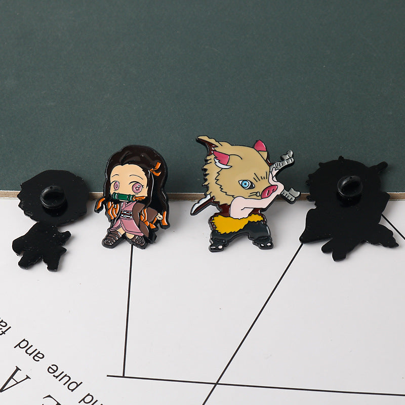 Demon Slayer Kimetsu no Yaiba Pin de Broche Metálico 6 Set