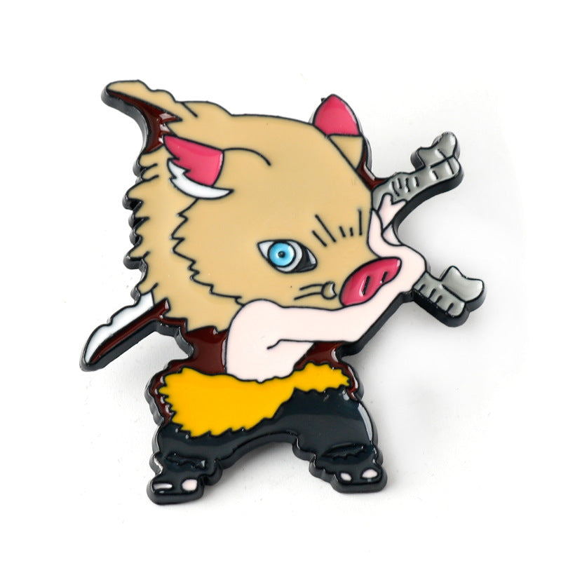 Demon Slayer Kimetsu no Yaiba Pin de Broche Metálico 6 Set