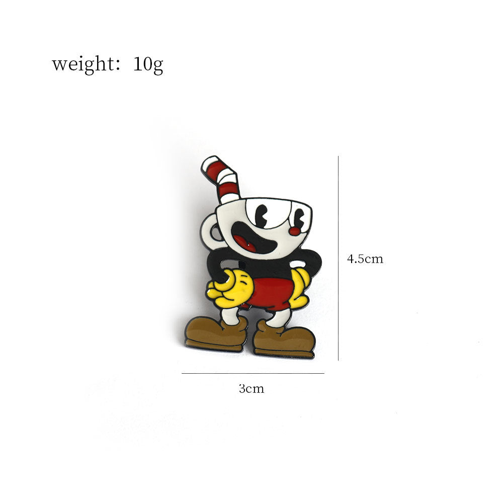Cuphead und Mugman Metall-Anstecknadel 3er-Pack