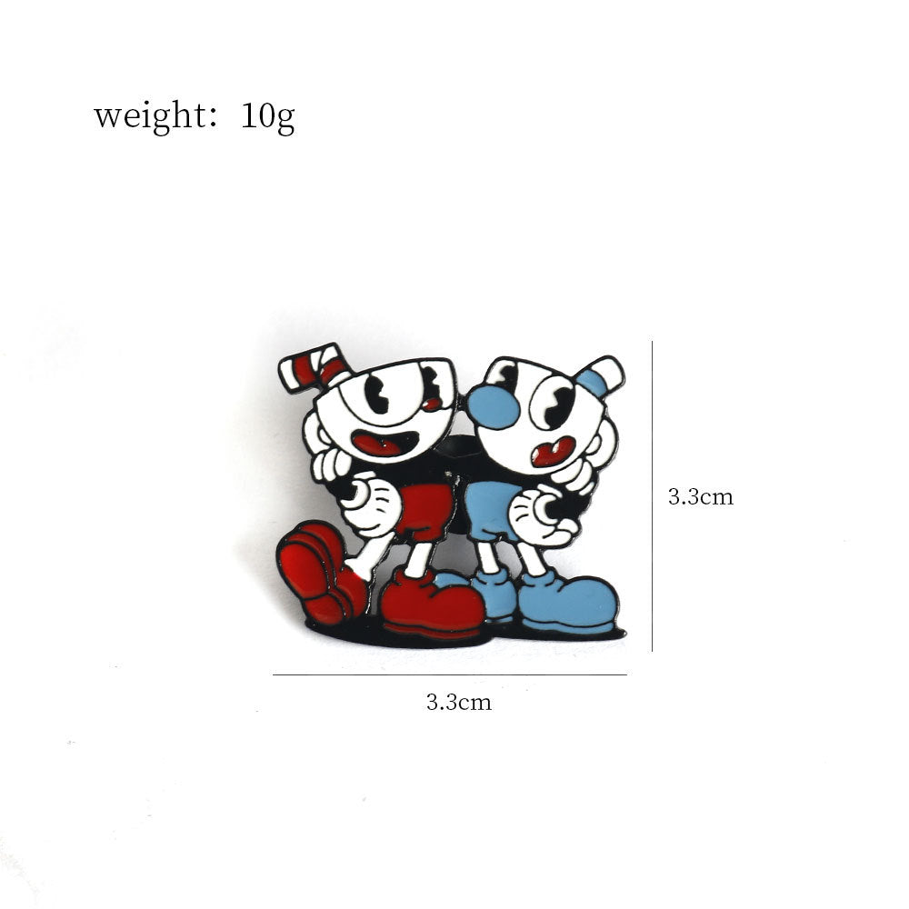Cuphead und Mugman Metall-Anstecknadel 3er-Pack