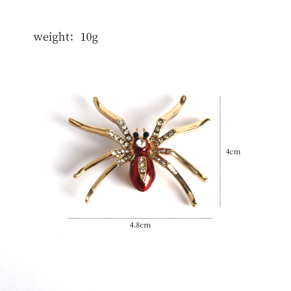 Broche de Araña de Diamante Brillante 2PCS