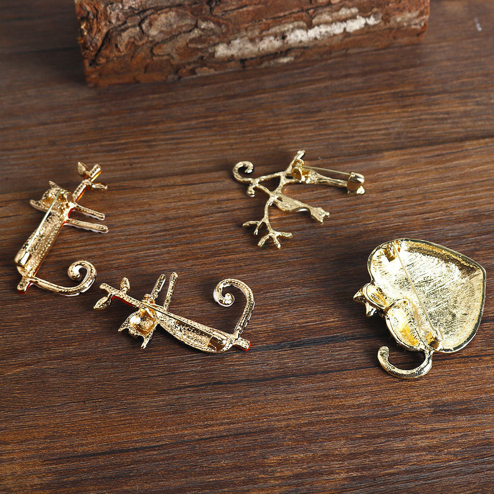 Pin de broche de gato con lunares 4 paquetes