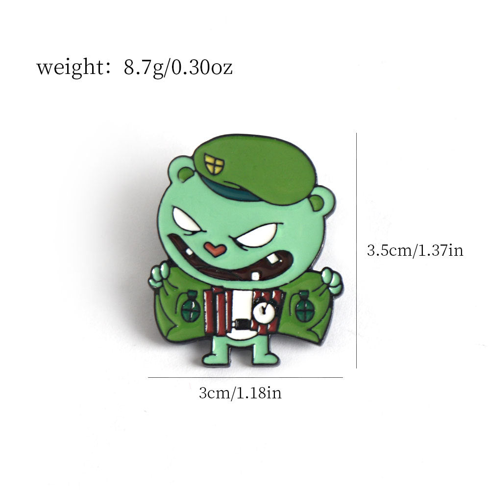 Pin de esmalte de Happy Tree Friends - Un coleccionable caprichoso de 4 piezas