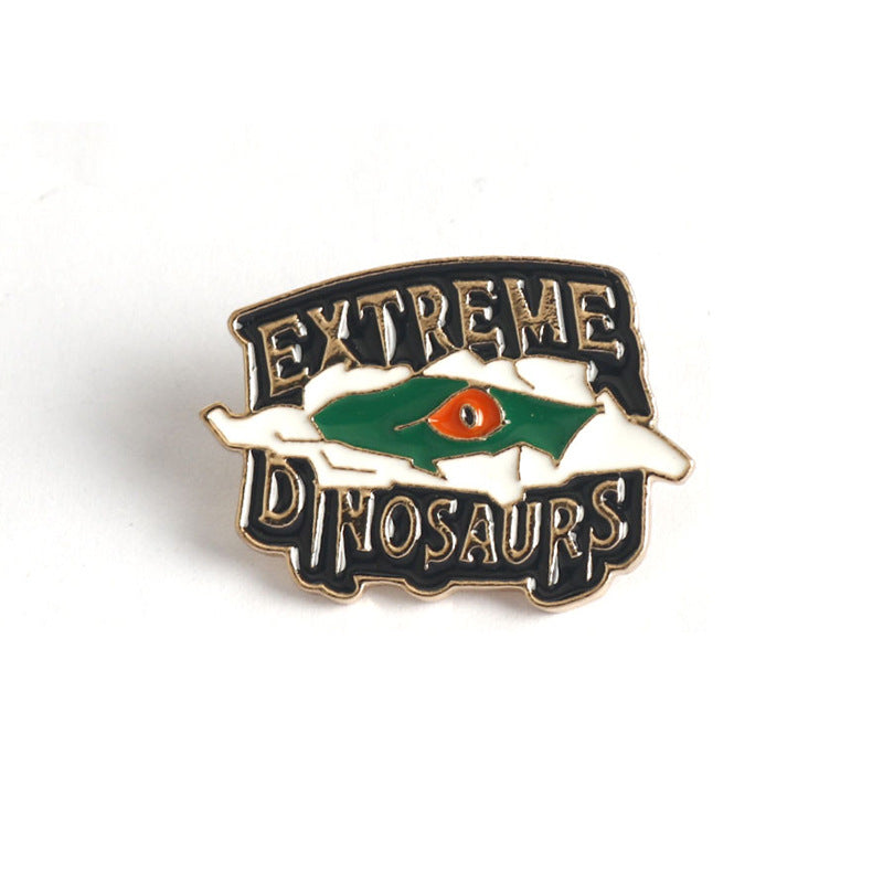 Extreme Dinosaurs Pin de Esmalte de Dinosaurios Estrellados 2PCS