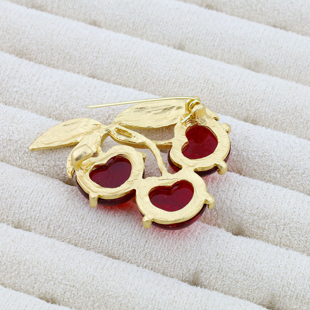 Broche Pin de Cereza Roja Jalea Jugosa 2PCS