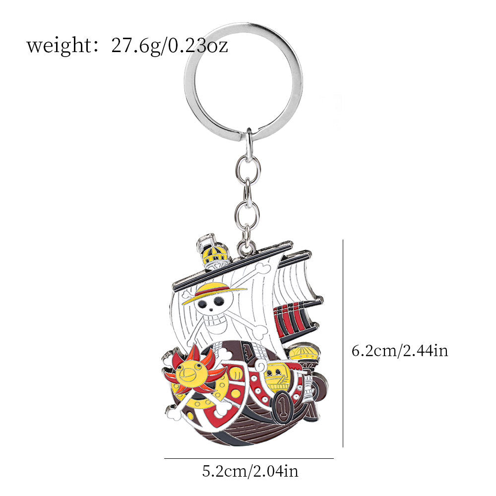 Pin de metal de One Piece Thousand Sunny, paquete de 5