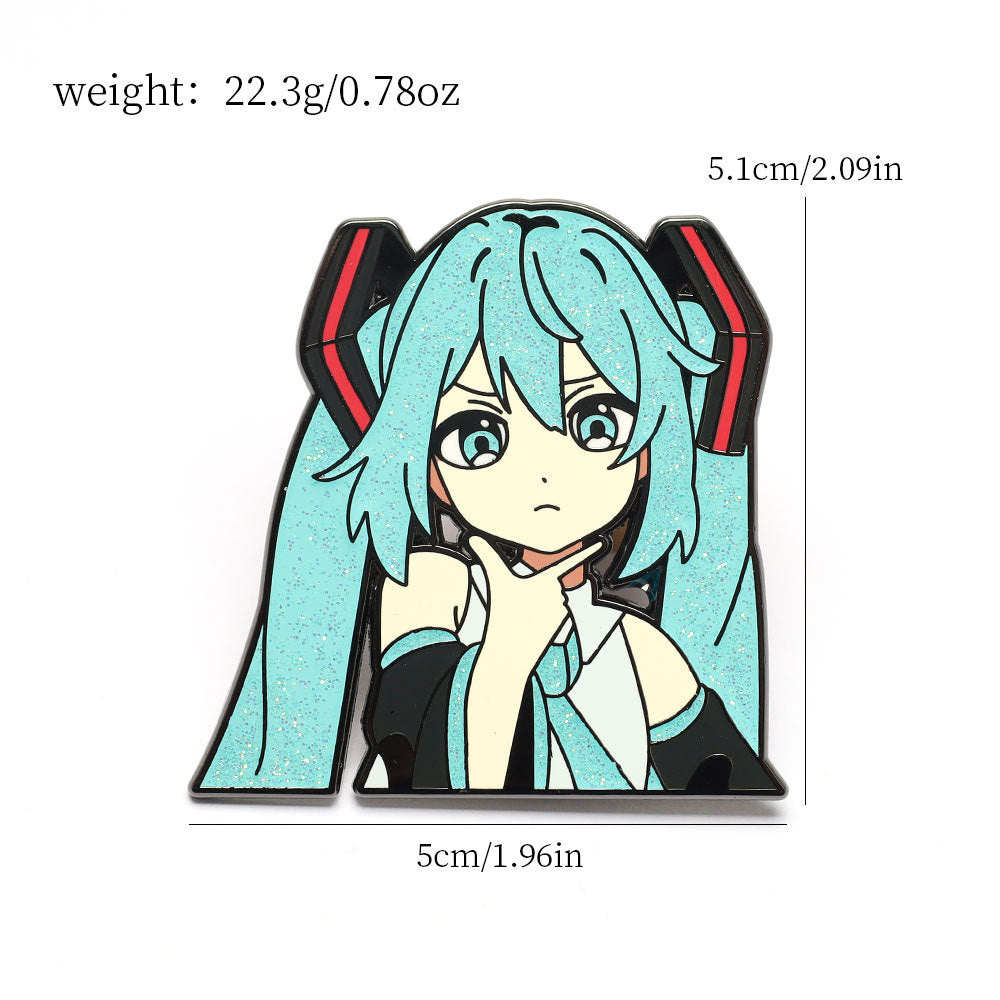 Virtuális Diva Hatsune Miku Kitűző Gyűjthető Jelvény 2db
