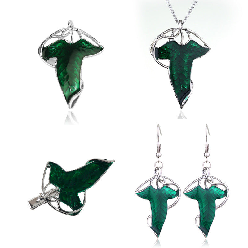 El Pin de Broche de Hoja Élfica de El Señor de los Anillos con Plating de Plata 4 Pack