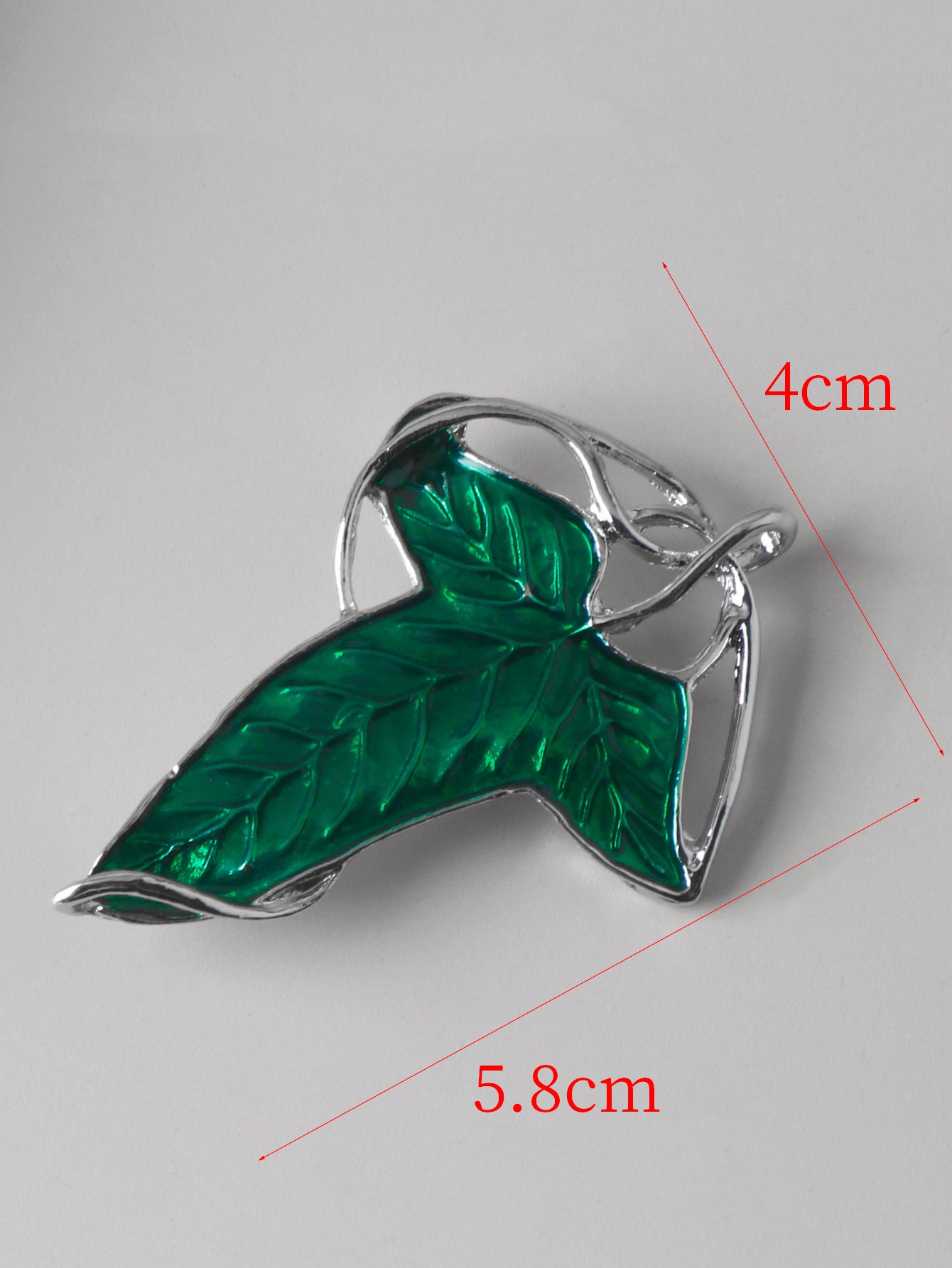 El Pin de Broche de Hoja Élfica de El Señor de los Anillos con Plating de Plata 4 Pack
