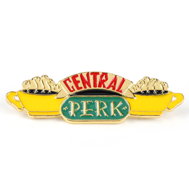 Pin de metal de la cafetería Central Perk 2PCS