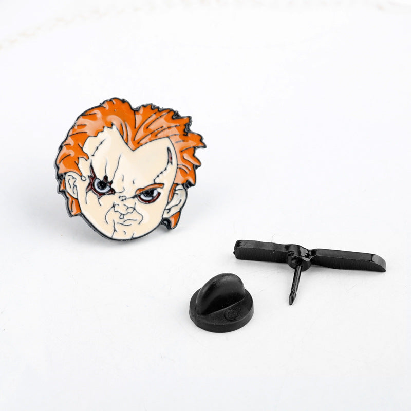 Chucky Cuchillo Esmalte Broche de Metal 2 Paquete