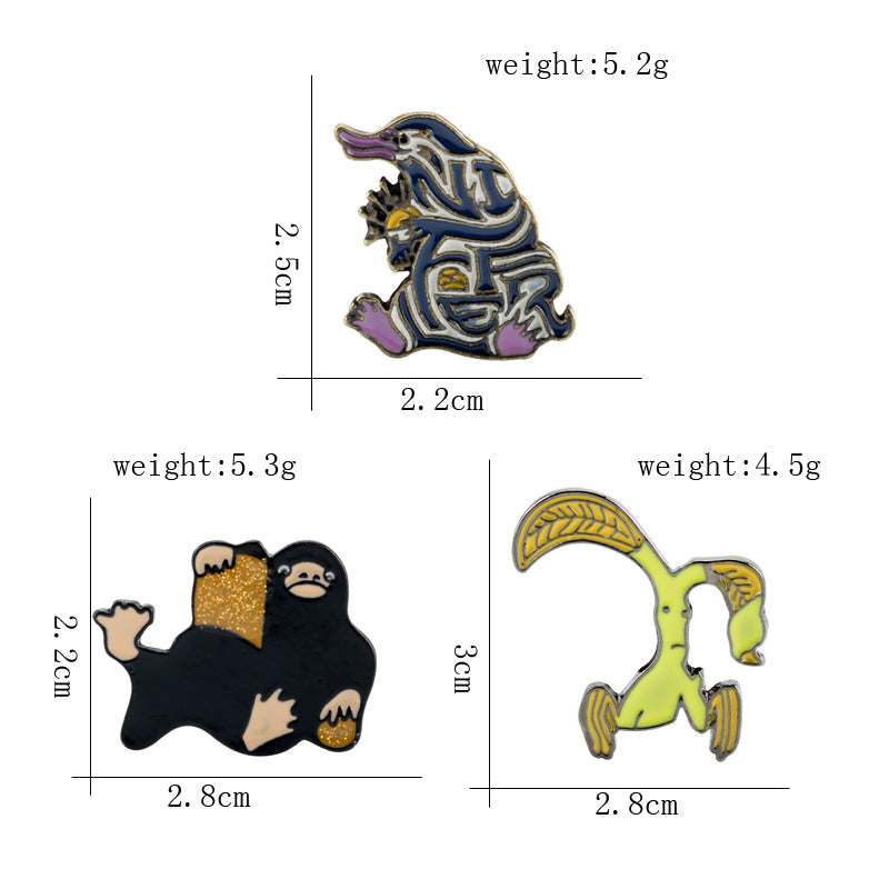 El Pin de Metal Niffler de La Vida Secreta de tus Mascotas 3 Pack