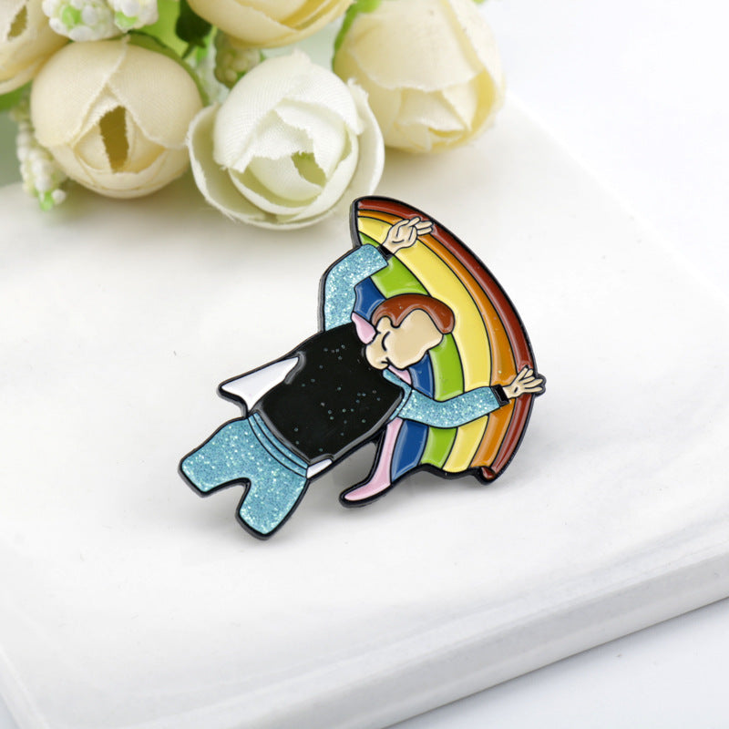 Conjunto de 7 Piezas de Broche de Metal Puente Arcoíris