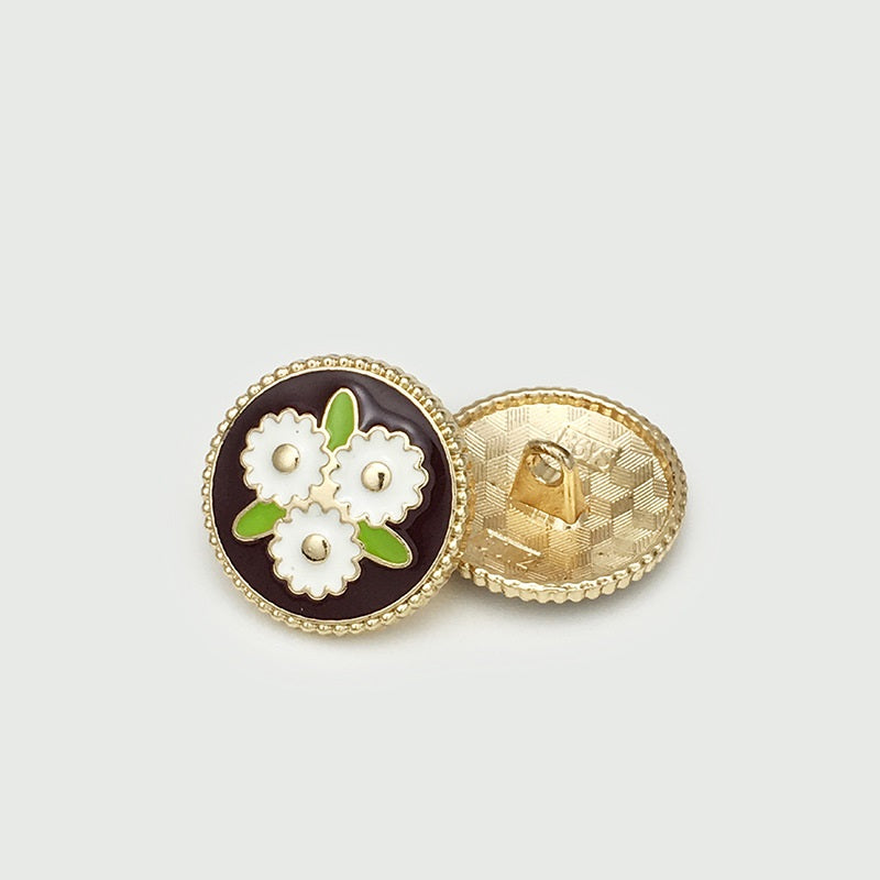 Vintage kínai palota stílusú cloisonné fém gombok hurokkal 54 csomag