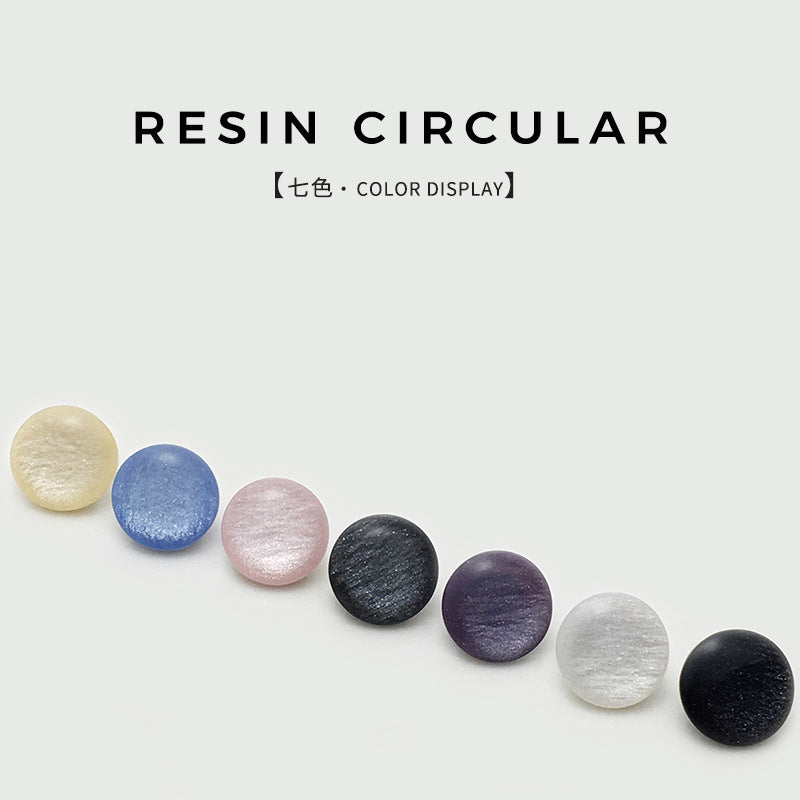 11mm Round Resin Pearlized Shirt Buttons with Shank 100pcs