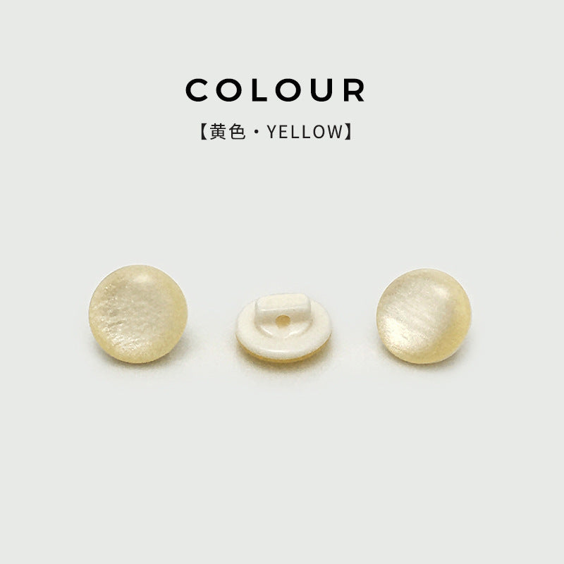 11mm Round Resin Pearlized Shirt Buttons with Shank 100pcs
