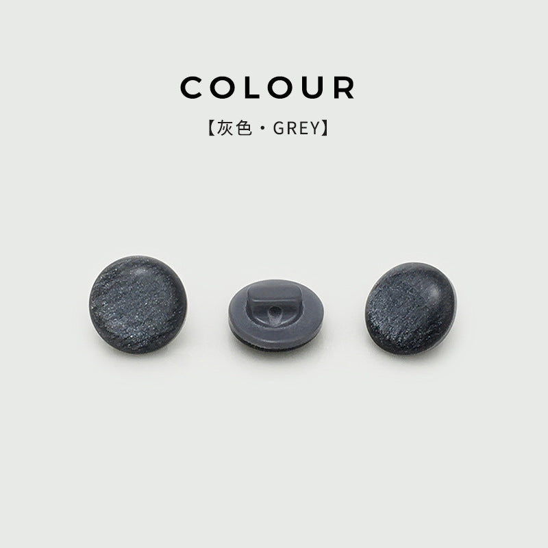 11mm Round Resin Pearlized Shirt Buttons with Shank 100pcs
