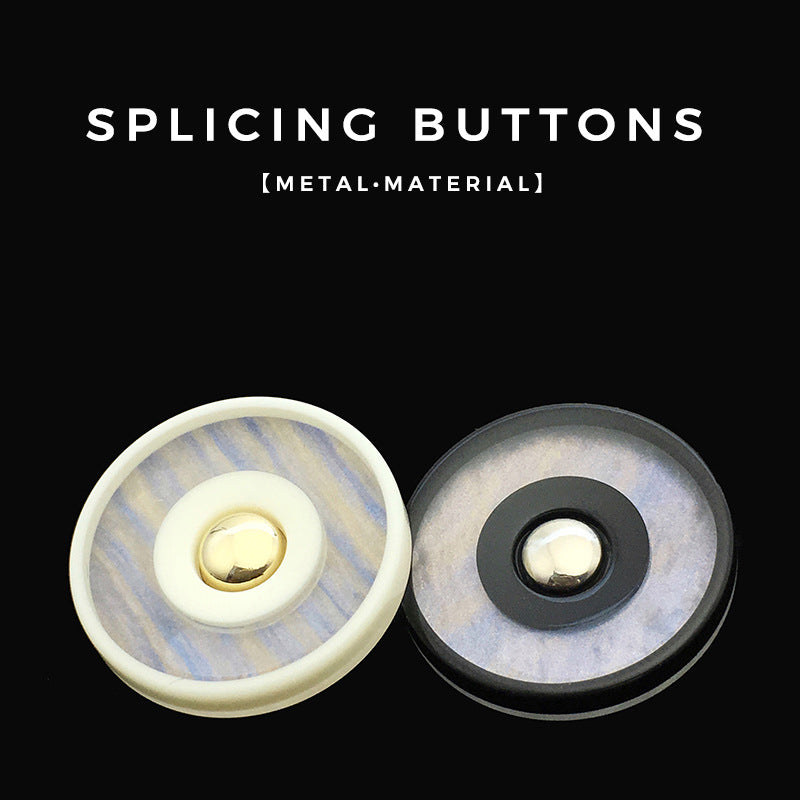 17,5/20/22,5 mm Rund Dual-Tone Resin Metallknapp med 20 stycken