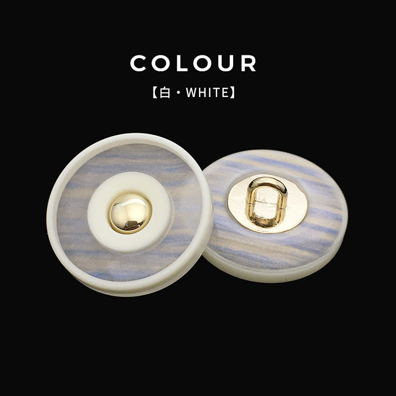 17,5/20/22,5 mm Rund Dual-Tone Resin Metallknapp med 20 stycken