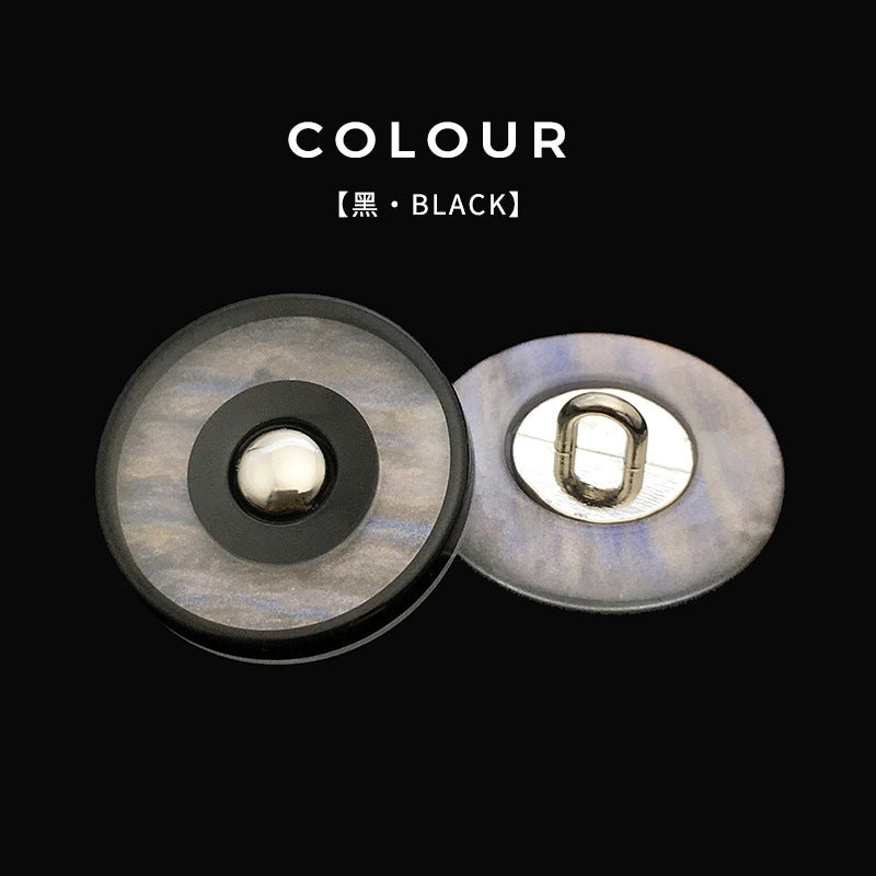 17,5/20/22,5 mm Rund Dual-Tone Resin Metallknapp med 20 stycken