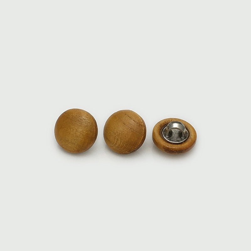 Botones de madera de 11 mm con vástago de metal para suéteres y prendas de punto 40 piezas