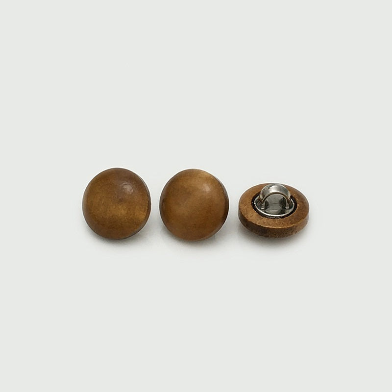 Botones de madera de 11 mm con vástago de metal para suéteres y prendas de punto 40 piezas
