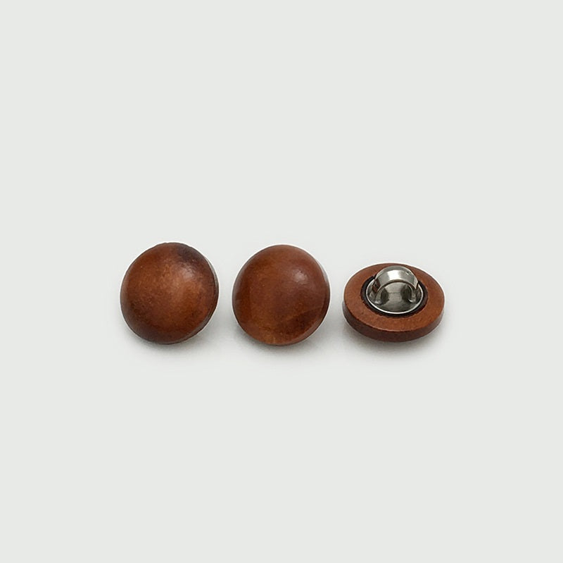 Botones de madera de 11 mm con vástago de metal para suéteres y prendas de punto 40 piezas