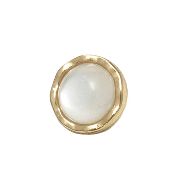 11mm Golden Floral Metal Cat-Eye Pearl Buttons for Shirts 20pcs