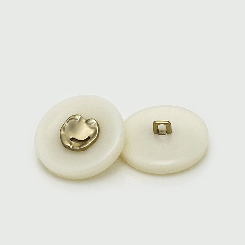 Svart Vit Vintage Dual-Tone Runda Metall Harpiks Knappar 20st