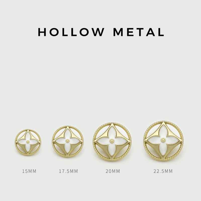 25mm Round Hollow Clover Buttons for Women's Trench Coats 20pcs - Lots of Buttons