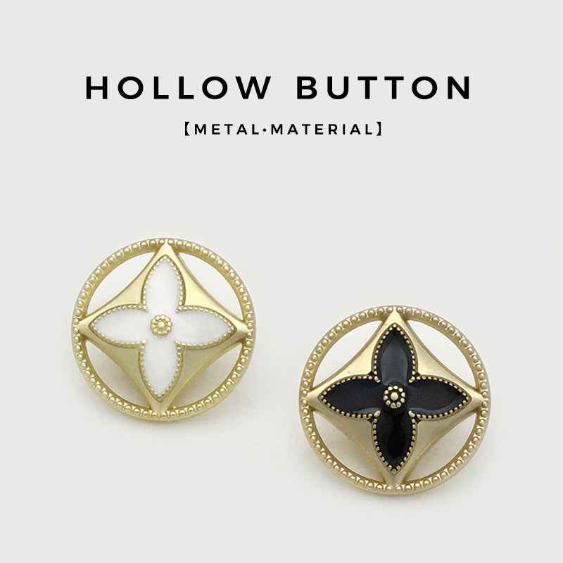 25mm Round Hollow Clover Buttons for Women's Trench Coats 20pcs - Lots of Buttons