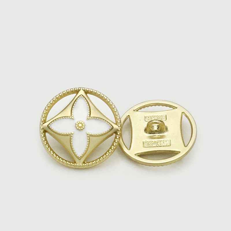 25mm Round Hollow Clover Buttons for Women's Trench Coats 20pcs - Lots of Buttons