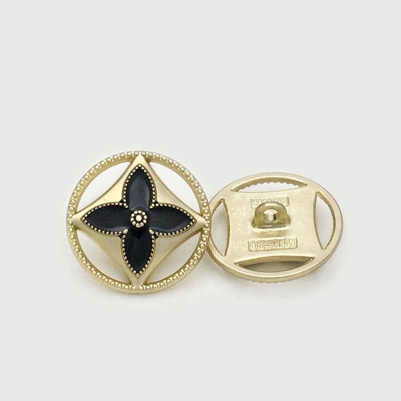 25mm Round Hollow Clover Buttons for Women's Trench Coats 20pcs - Lots of Buttons