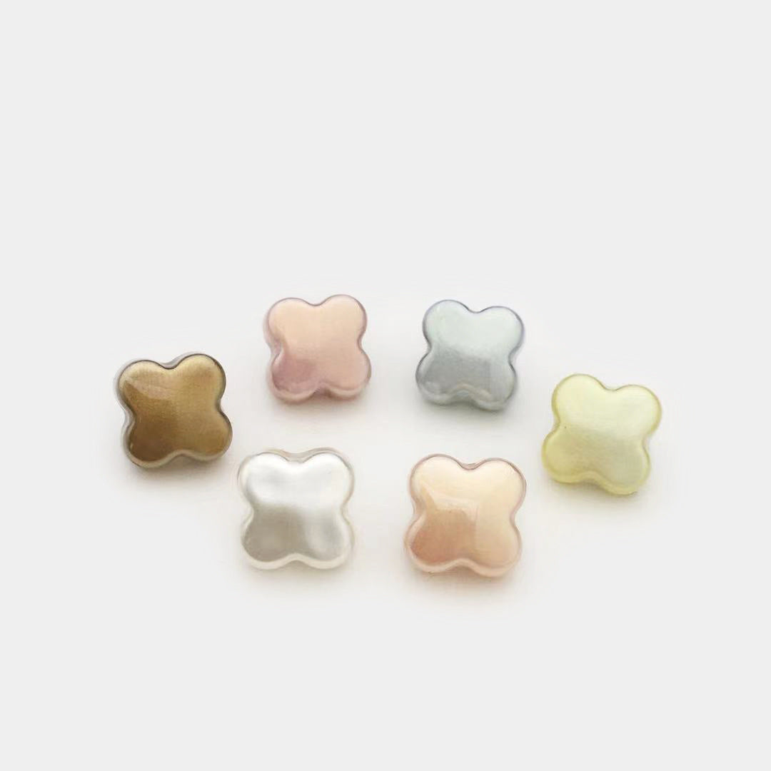 11mm Colorful Clover Hand-sewing Buttons for Shirt 20pcs