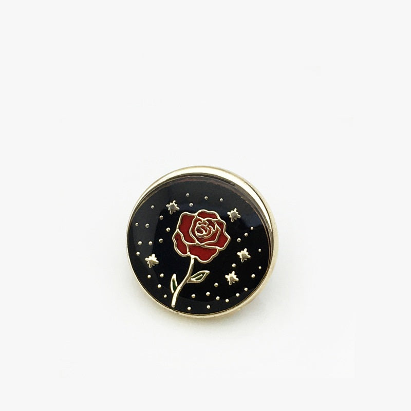 17,5/22,5mm Rose Runde Metallknapper med Skaft 12stk