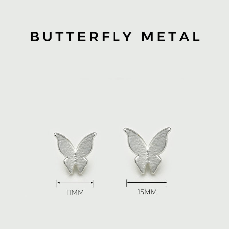 11/15mm Exquisite 3D Metall Schmetterling Nähknöpfe 20 Stück
