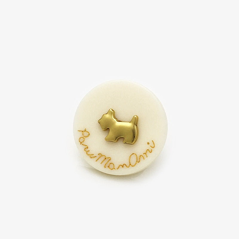15-25mm Bedårande Hund Resin-Metal Runda Knappar 20st